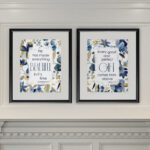 " Indigo Scripture I " 2 - Pieces - Image 3
