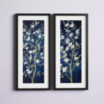 " Indigo Spring I " 2 - Pieces Painting Print - Image 2