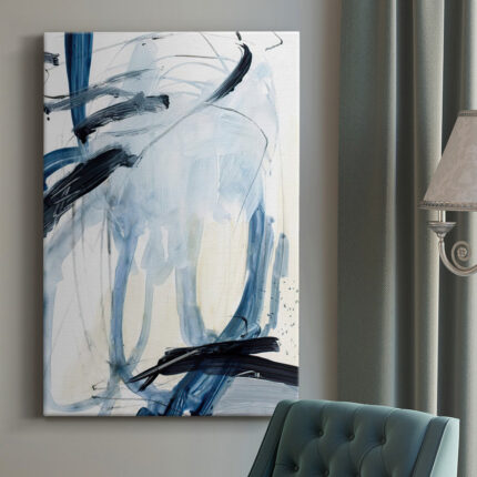 ” Indigo Swash II ” Painting Print - Chic Decora