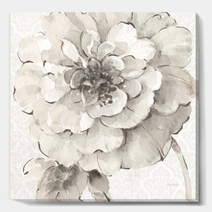 ” Indigold Grey Peonies I “ - Chic Decora
