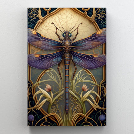 ” Irises And Dragonfly “ - Chic Decora