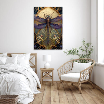 ” Irises And Dragonfly “ - Chic Decora