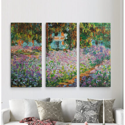 “Irises in Garden” Multi-Piece Painting Print by Claude Monet - Chic Decora