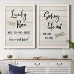 " Laundry Pin I " 2 - Pieces