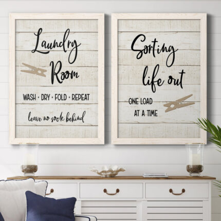 ” Laundry Pin I ” 2 – Pieces - Chic Decora