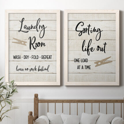 ” Laundry Pin I ” 2 – Pieces - Chic Decora