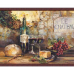 " Le Chateau Wines/Cheese/Grapes/Bread/Country Tuscan " by Marilyn Hageman