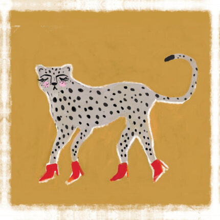 ” Leopard In Boots ” Painting Print - Chic Decora
