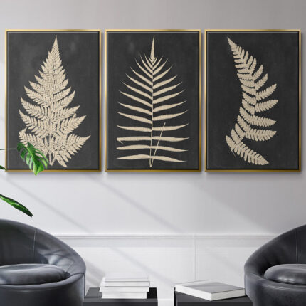 ” Linen Fern I ” 3 – Pieces - Chic Decora