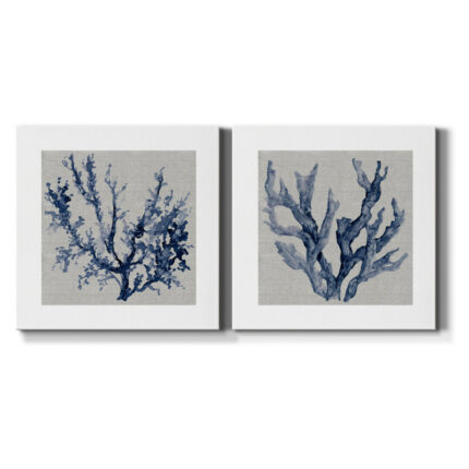 ” Linen Sea Coral III ” 2 – Pieces - Chic Decora