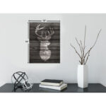 " Lodge Deer On Black Wood " by Claudia Schoen - Image 4