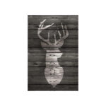 " Lodge Deer On Black Wood " by Claudia Schoen - Image 6