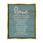 " Love Grows Best In Little Houses Distressed Teal Shiplap " by Jo Moulton - Image 6