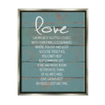 " Love Grows Best In Little Houses Distressed Teal Shiplap " by Jo Moulton - Image 7