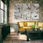 " Misty Morning Blooms " 3 - Pieces Painting Print - Image 3