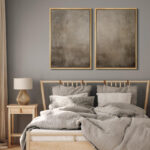 " Monochromatic Gradient Abstract Minimalist Gray " 2 - Pieces - Image 2