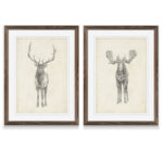 " Moose Study " by Antonyus Bunjamin (Abe) 2 - Pieces - Image 4
