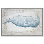 " Nautical And Coastal Blue Whale, Coastal Blue " by Oliver Gal - Image 3