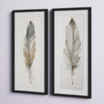 " Neutral Feather I " 2 - Pieces Painting Print - Image 2