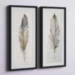 " Neutral Feather I " 2 - Pieces Painting Print - Image 4