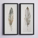 " Neutral Feather I " 2 - Pieces Painting Print - Image 5