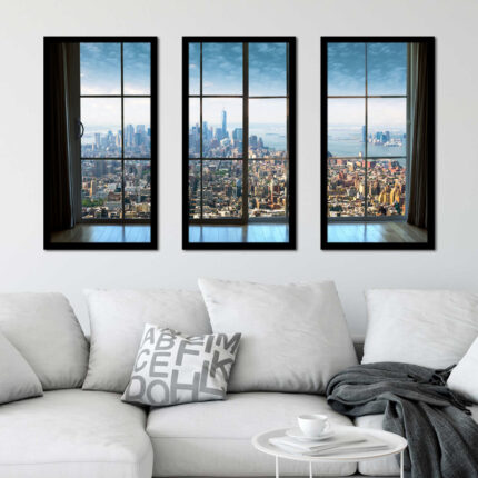 ” New York City Window ” 3 – Pieces - Chic Decora