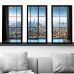 " New York City Window " 3 - Pieces - Image 2