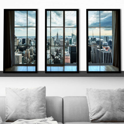 ” New York Window ” 3 – Pieces - Chic Decora