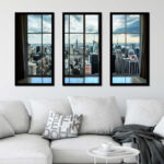 " New York Window " 3 - Pieces - Image 2