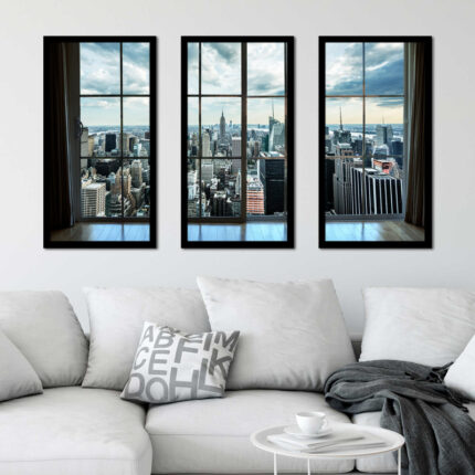 ” New York Window ” 3 – Pieces - Chic Decora