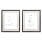 " Nude Contour Sketch I " 2 - Pieces - Image 5