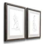 " Nude Contour Sketch I " 2 - Pieces - Image 2