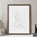 " Nude Contour Sketch I " by Paul Cezanne - Image 8