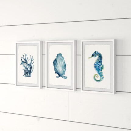 ” Ocean Gems Triptych ” 3 – Pieces - Chic Decora