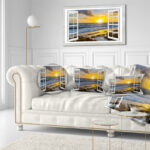 " Open Window To Bright Yellow Sunset " - Image 3