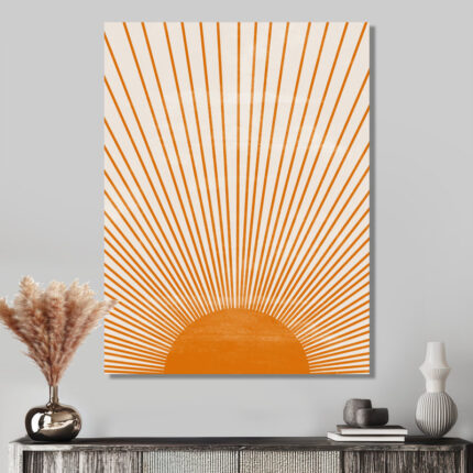 ” Orange Sun Print III “ - Chic Decora