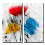 " Painted Petals III-B Set " by Tristan Scott 2 - Pieces