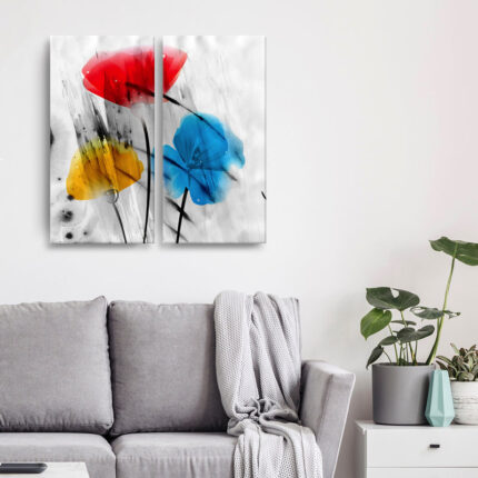 ” Painted Petals III-B Set ” by Tristan Scott 2 – Pieces - Chic Decora