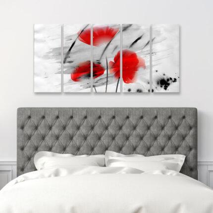 ” Painted Petals III ” by Tristan Scott 5 – Pieces - Chic Decora