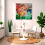 " Painted Petals LXI " by Tristan Scott 2 - Pieces