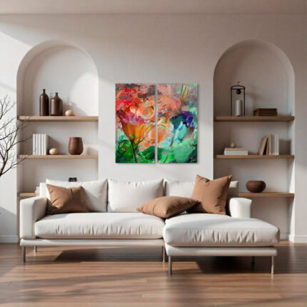 ” Painted Petals LXI ” by Tristan Scott 2 – Pieces - Chic Decora