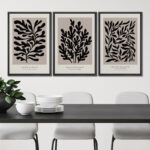 " Papier Decoupe Collection French Retro Art Decor Flower Plants " by Henri Matisse 3 - Pieces