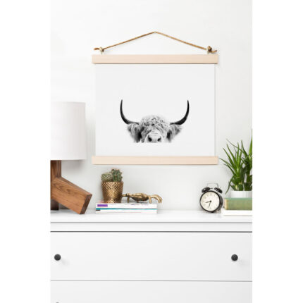 ” Peeking Highland Cow ” by Sisi And Seb - Chic Decora