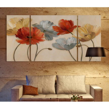 ” Poppy Palette Revisited ” 3 – Pieces - Chic Decora