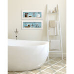" Powder Blue Bathroom Scenes Panels " by Gregory Gorham 2 - Pieces - Image 2