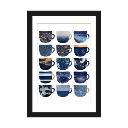 ” Pretty Blue Coffee Cups I ” by Elisabeth Fredriksson - Chic Decora