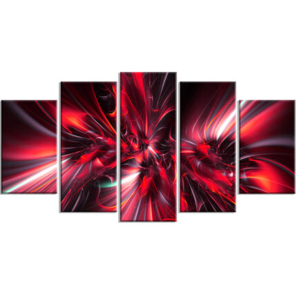 ” Red Implosion ” 5 – Pieces - Chic Decora
