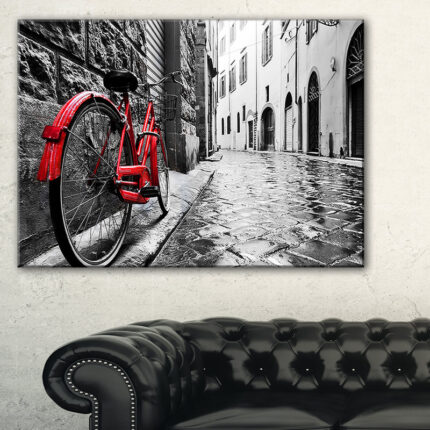 ” Retro Vintage Red Bike “ - Chic Decora