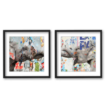 ” Saddle Ink Elephant VI ” by Tristan Scott 2 – Pieces - Chic Decora