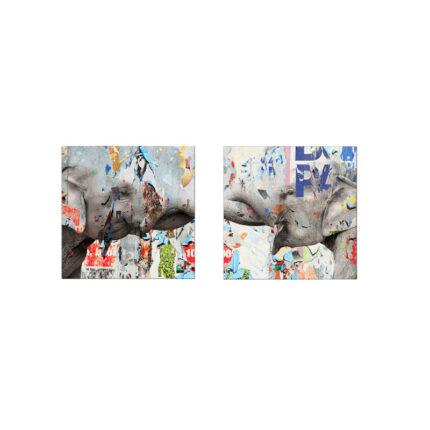 ” Saddle Ink Elephant VI ” by Tristan Scott 2 – Pieces - Chic Decora